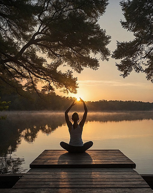 Morning Yoga Pose with Energy and Flexibility